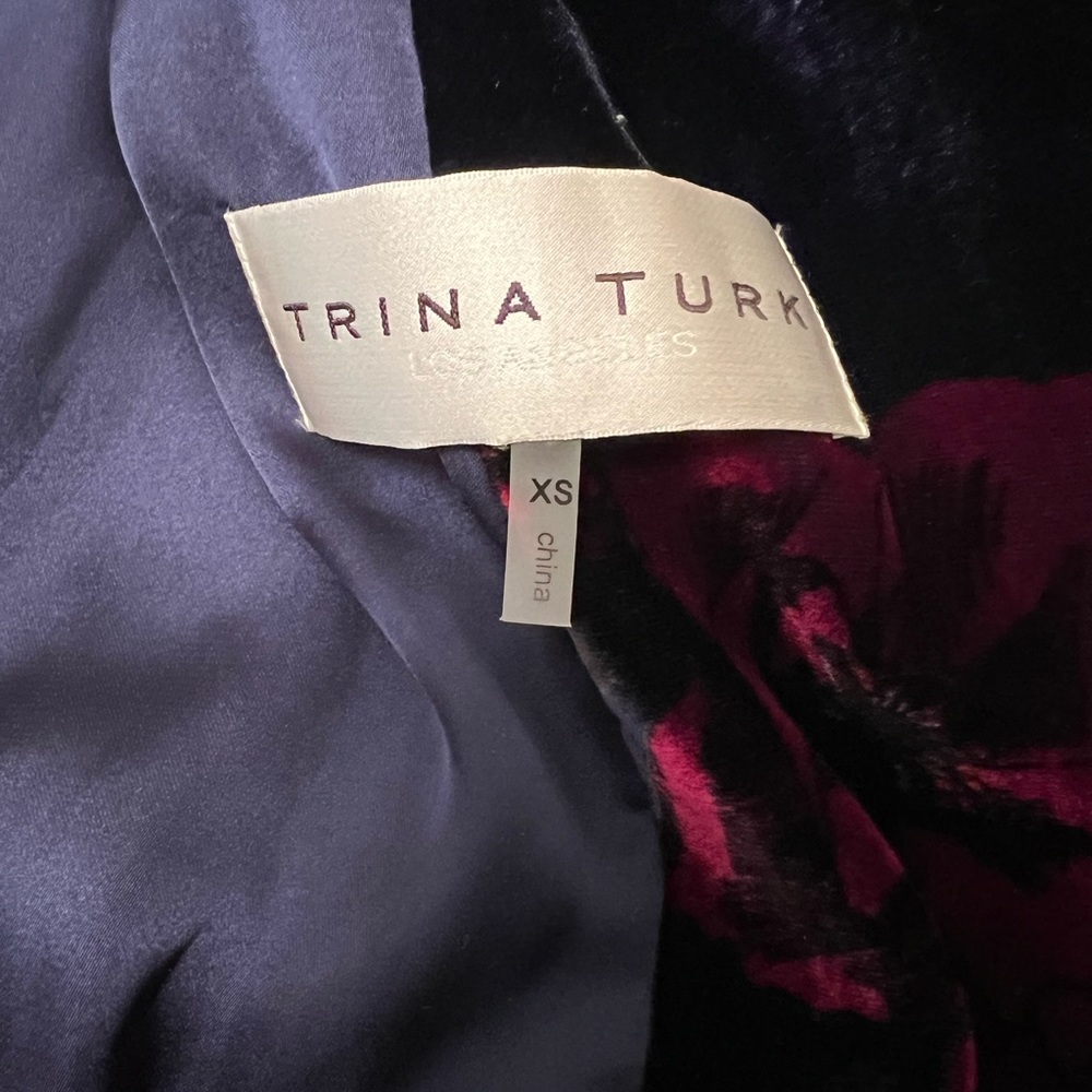 Trina Turk Velvet and Silk Smoking Jacket XS NWT - Picture 4 of 8